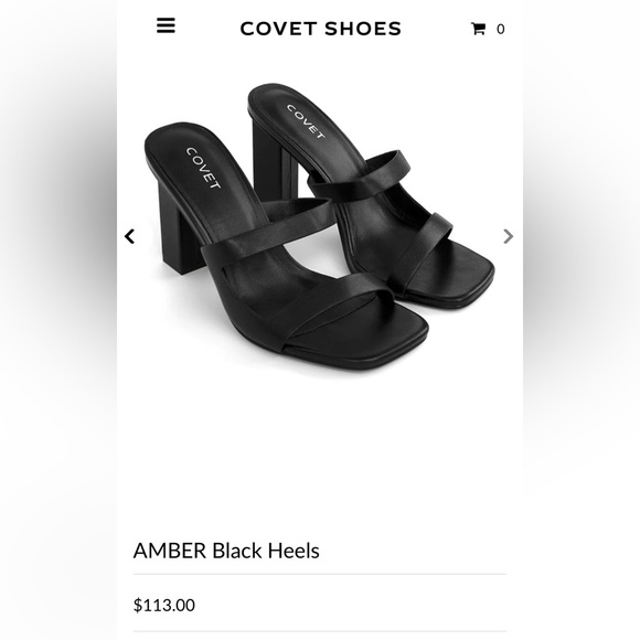 COVET Black Block Heel Mules - Picture 6 of 7